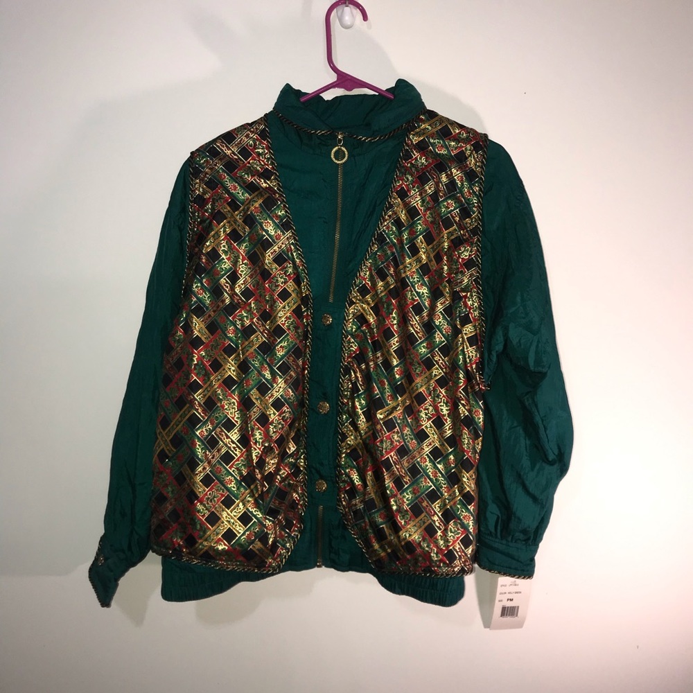 Lavon vintage style windbreaker holly NWT size PM - Picture 1 of 11